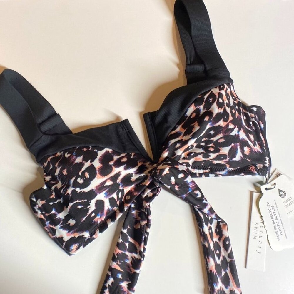 NWT SANCTUARY Animal Print Women's Bikini Top, size Medium - Picture 2 of 8